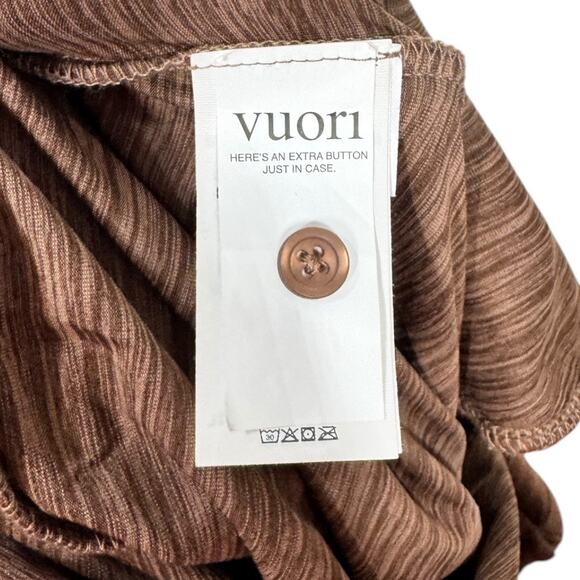 Vuori Falls Jumpsuit Almond Heather XL Wide Leg One Piece Athleisure Brown - Picture 8 of 11